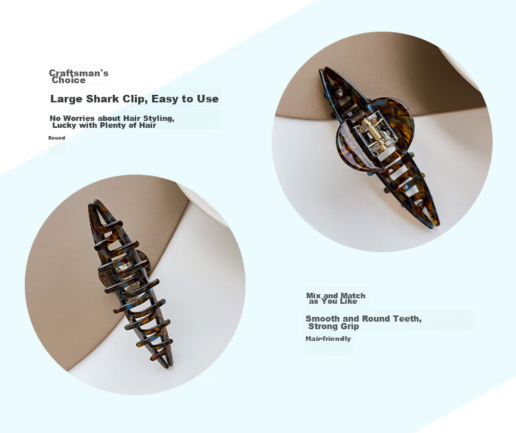 CHIMERA Simple Acetate Board Shark Clip High-End Hairpin Hair Claw Clip for Back of Head, Bun Maker, Women's Mid-Autumn Festival Gift 24