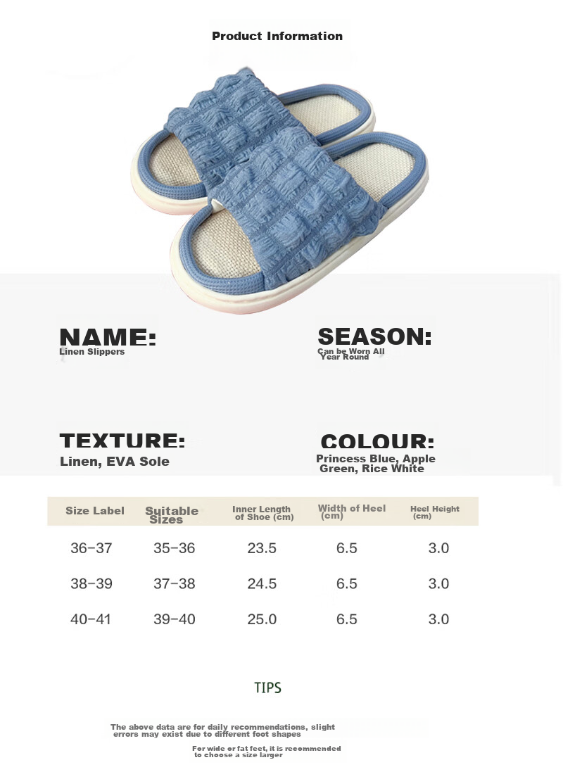 Langsha Linen Slippers for Women, Outdoor Wear, Internet Celebrity Style, 2023 Home Thick-Soled Versatile Non-Slip Cute Household Cotton And Linen Slippers for Wome 5