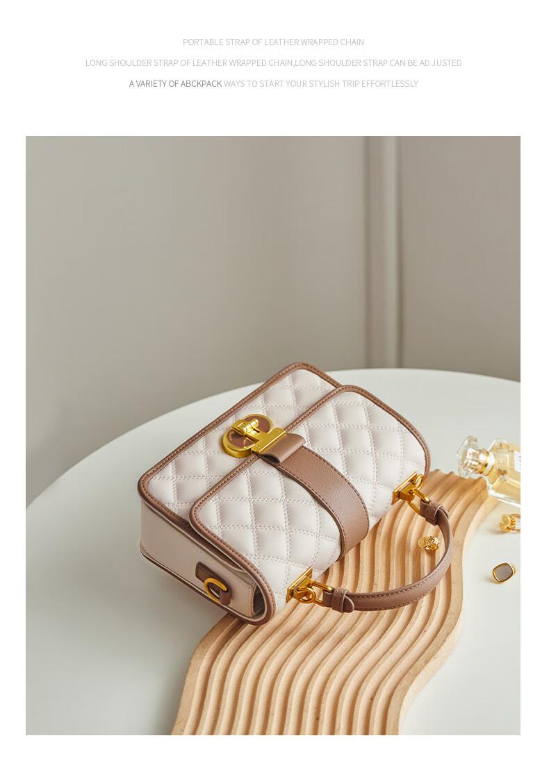 15MINS Women's Bag 2026 New Luxury Brand Quilted Chain Handbag Shoulder Bag Birthday Gift 11