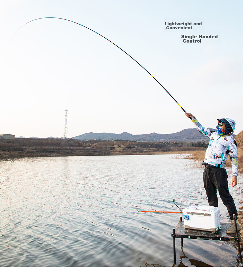 GW Biezhuo Zizun 6.3-Meter 28-Section Comprehensive Big Fish Rod, Carbon Fiber Pole, Ultra-Light Carp Rod, Lake And Reservoir Big Fish Rod 23