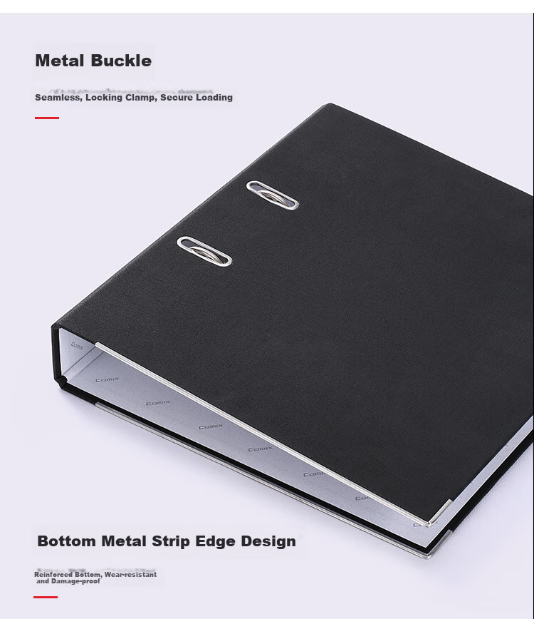 COMIX 2-Inch Quick-Release Clip A4 European PP File Folder with Holes, Loose-Leaf Binder, Spine Width 55mm, Paper Width 35mm, Office Stationery EA4015 4