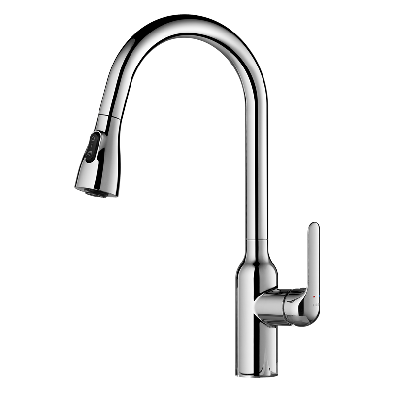 HEGII Pull-Out Kitchen Faucet, Multifunctional 360° Rotating Sink Hot And Cold Water Tap HMF902-412B