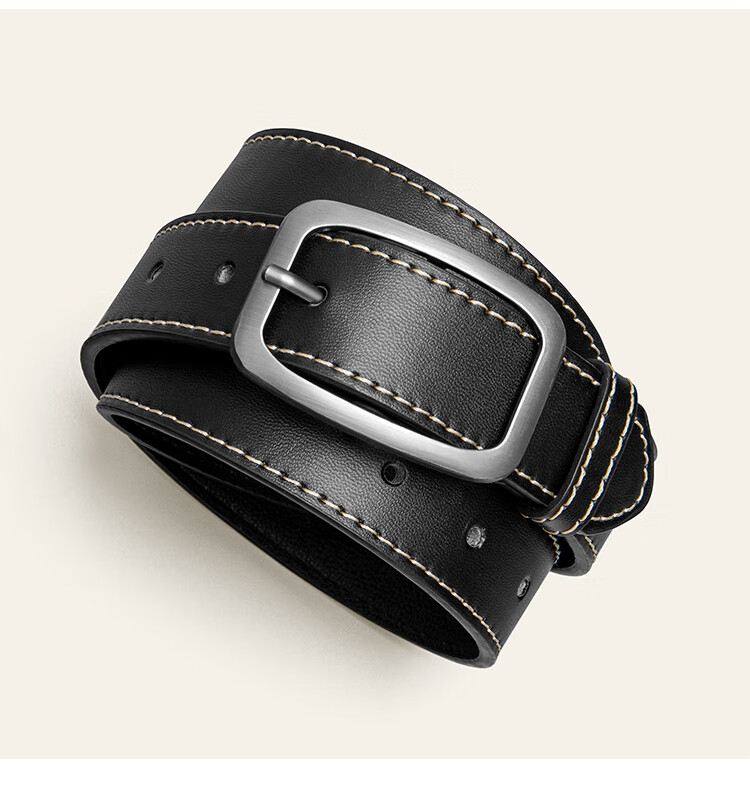 COW Men's Leather Belt with Pin Buckle, Summer Jeans Belt, Casual Birthday Gift for Husband Or Father's Day Present 12