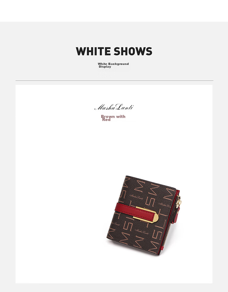 MashaLanti Ladies' Wallet, Luxury Short Purse for Women, Coin Purse And Card Holder Two-In Practical Mother's Day Gift 19