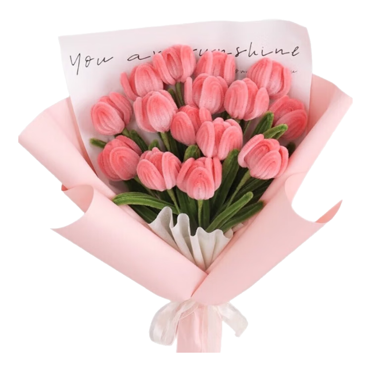 Letrel Twist Tie Eternal Flower Bouquet Wrapping Paper DIY Craft Materials Birthday Gift for Boys And Girls