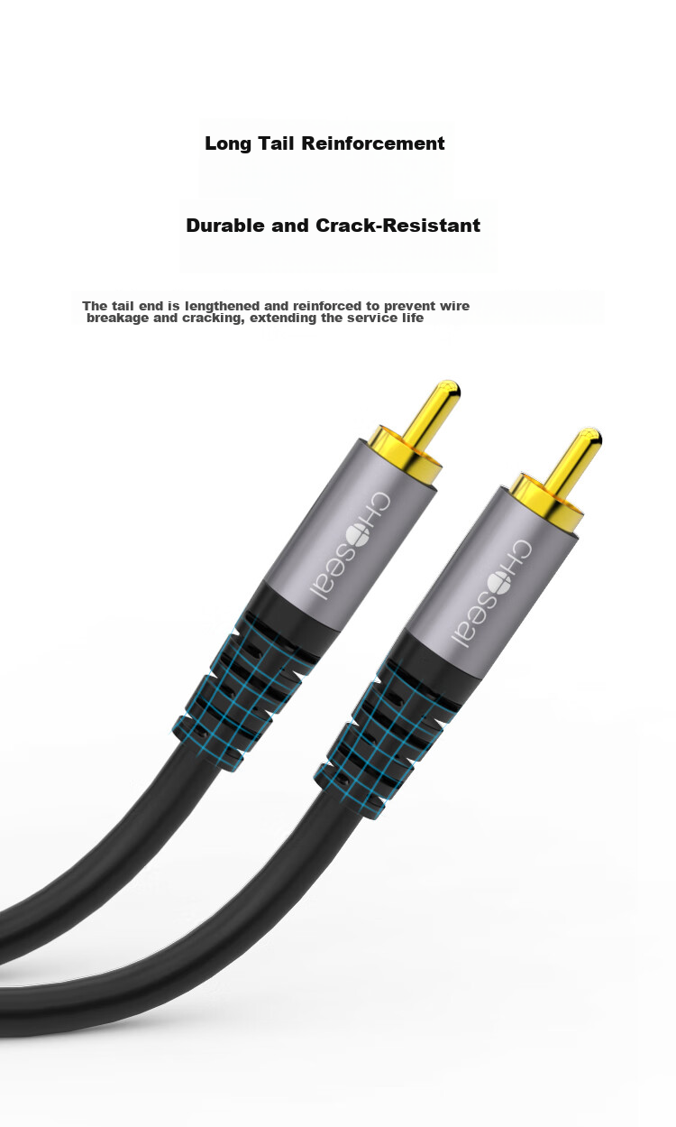 CHOSEAL Dual Lotus Flower to XLR Audio Cable, 2RCA Male to 2 XLR Male Connector, for Microphone, Mixer, DVD Player, Amplifier Connection, 0.5 Meter, QS3557T0D5 8