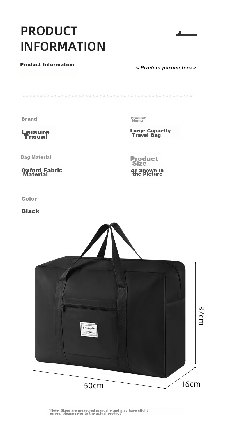 LOHAS Travel Travel Bag Luggage Maternity Storage Compatible with Trolley Suitcase Large Capacity Portable Foldable Bag 1