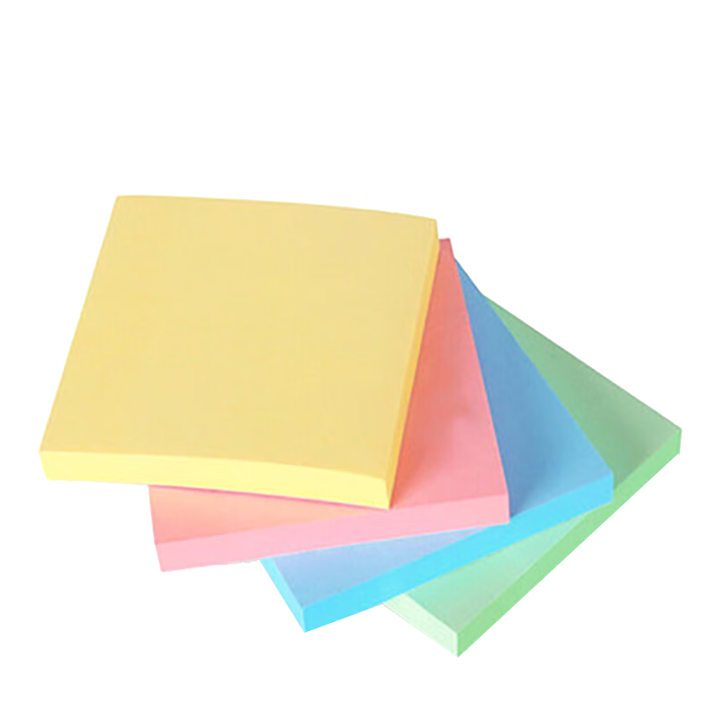 Deli Sticky Notes, 76*76mm Memo Pad/Note Paper/Adhesive Message Book, 100 Sheets, Office Supplies, Random Color, 7737