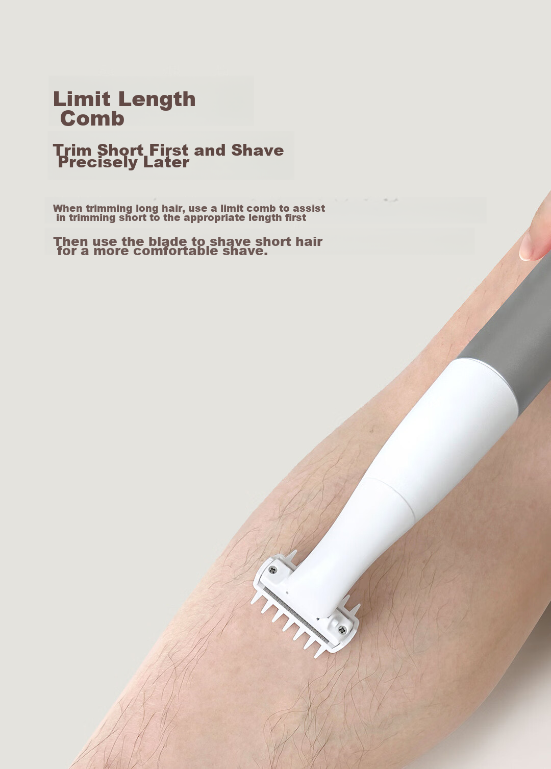 DOCOLAB Electric Hair Removal Device for Private Areas, Women's Intimate Shaver, Men's Genital Shaver, Underarm And Leg Hair Removal Tool with 4 Blades, Full Body Hair Removal Machine 8