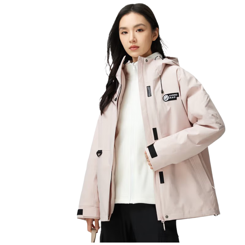 CAMEL [Xiongmao Series] Outdoor Jacket for Men And Women, Three-In Mountaineering Suit, Spring And Autumn Windproof Waterproof Triple-Protection Coat