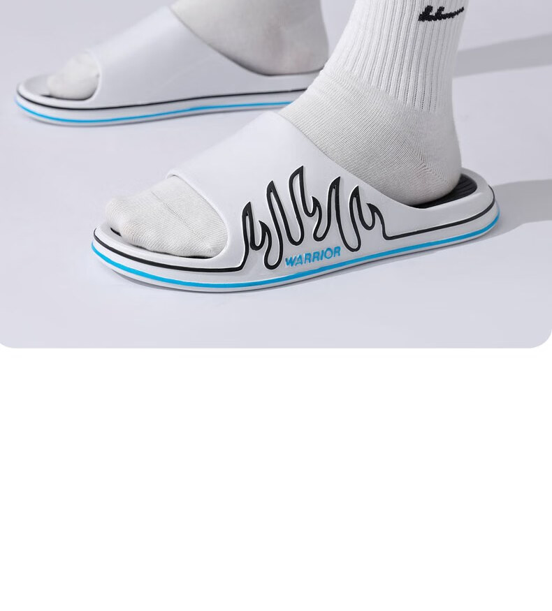 Huili Sports Slippers for Men, Indoor And Outdoor Wear, Non-Slip, Lightweight Sandals, HL39561, White And Black, Size 44-45 31
