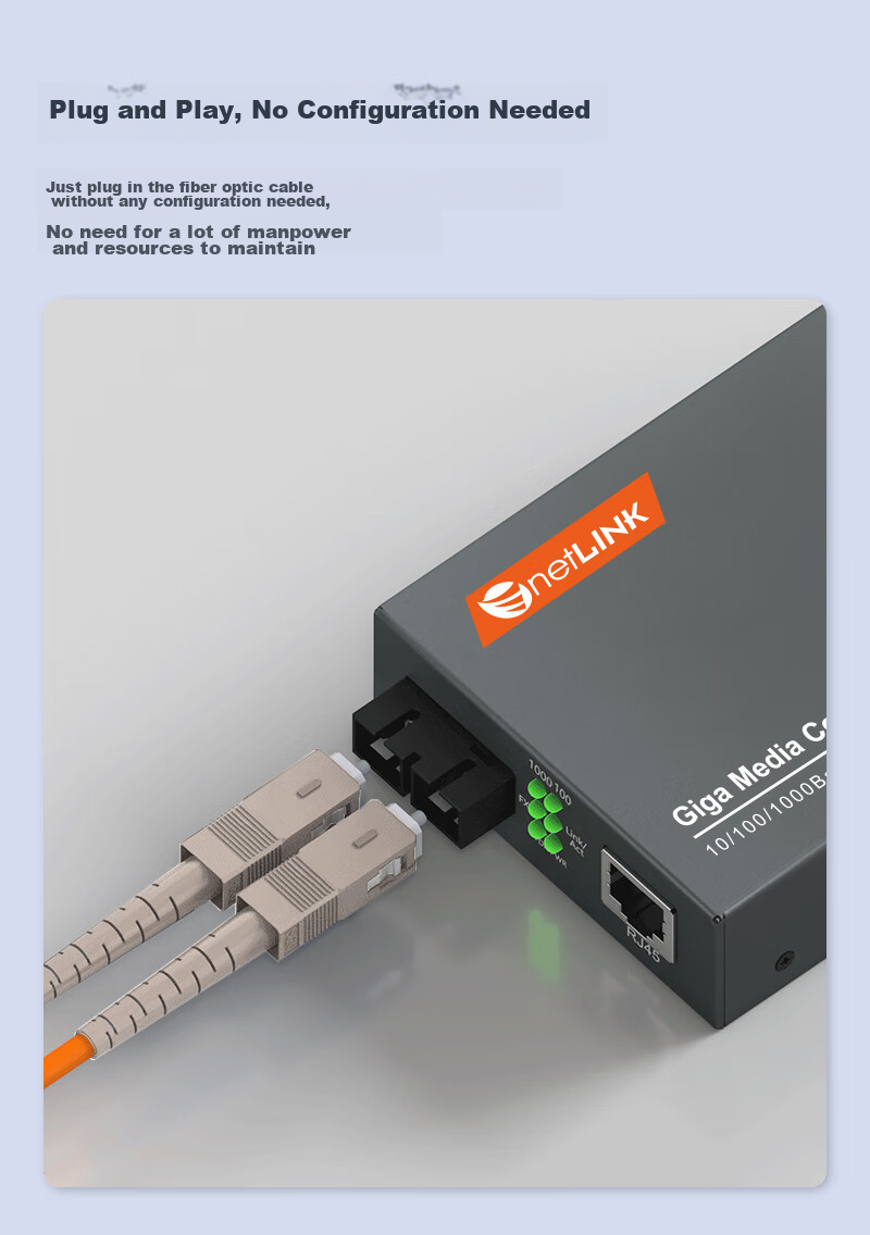 NetLINK HTB-1100 100Mbps Multi-Mode Dual-Fiber Optic Transceiver, Telecom-Grade Optical-Electrical Converter, 0-2km Range, DC5V, One Pair 5