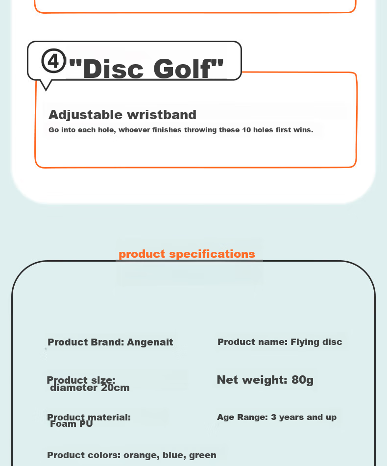 Deli Soft Flying Disc, Children's Extreme Outdoor Sports Toy, Frisbee Parent-Child Toy 17