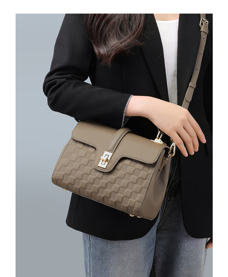 Aiqinghai Top-Grain Leather Handbag, Women's Shoulder Crossbody Bag, Large Capacity Tote Bag, Practical Birthday And Mother's Day Gift for Mom 2
