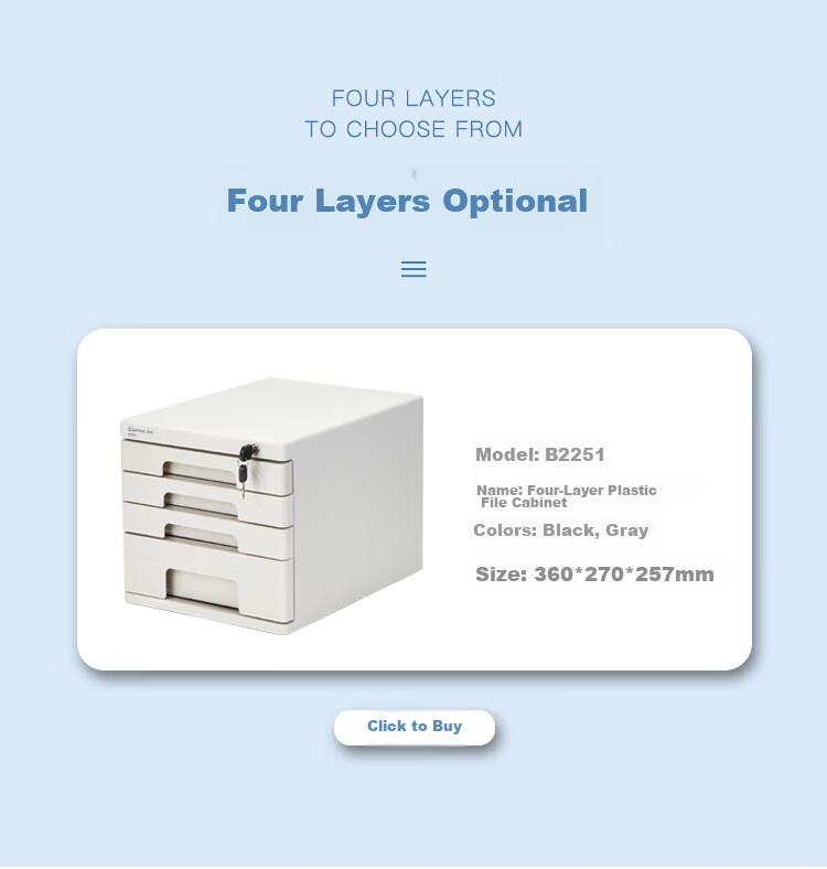 COMIX 5-Tier Lockable Desktop File Cabinet with Drawers, Plastic Storage Cabinet with Index Labels, Office Supplies, Gray B2252 8