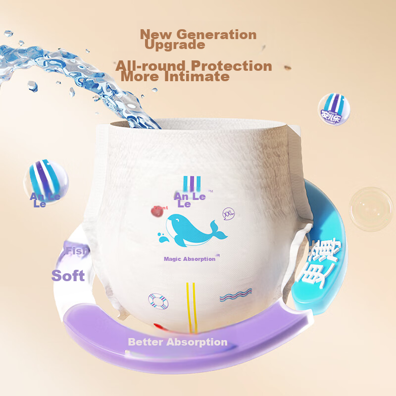 Подгузники-трусики Anerle Magic Absorbent XL 40 шт. (12-17 кг), дышащие, с высокой впитываемостью, для ночного использования