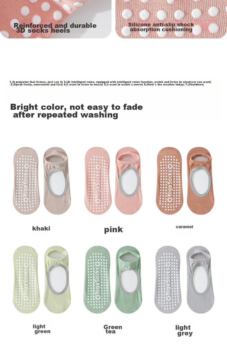 Ziyouxi Yoga Socks for Women, Professional Sports Non-Slip Anti-Pilling Short Tube Socks, Pilates Fitness Dance Seamless Boat Socks for Spring And Summer 19