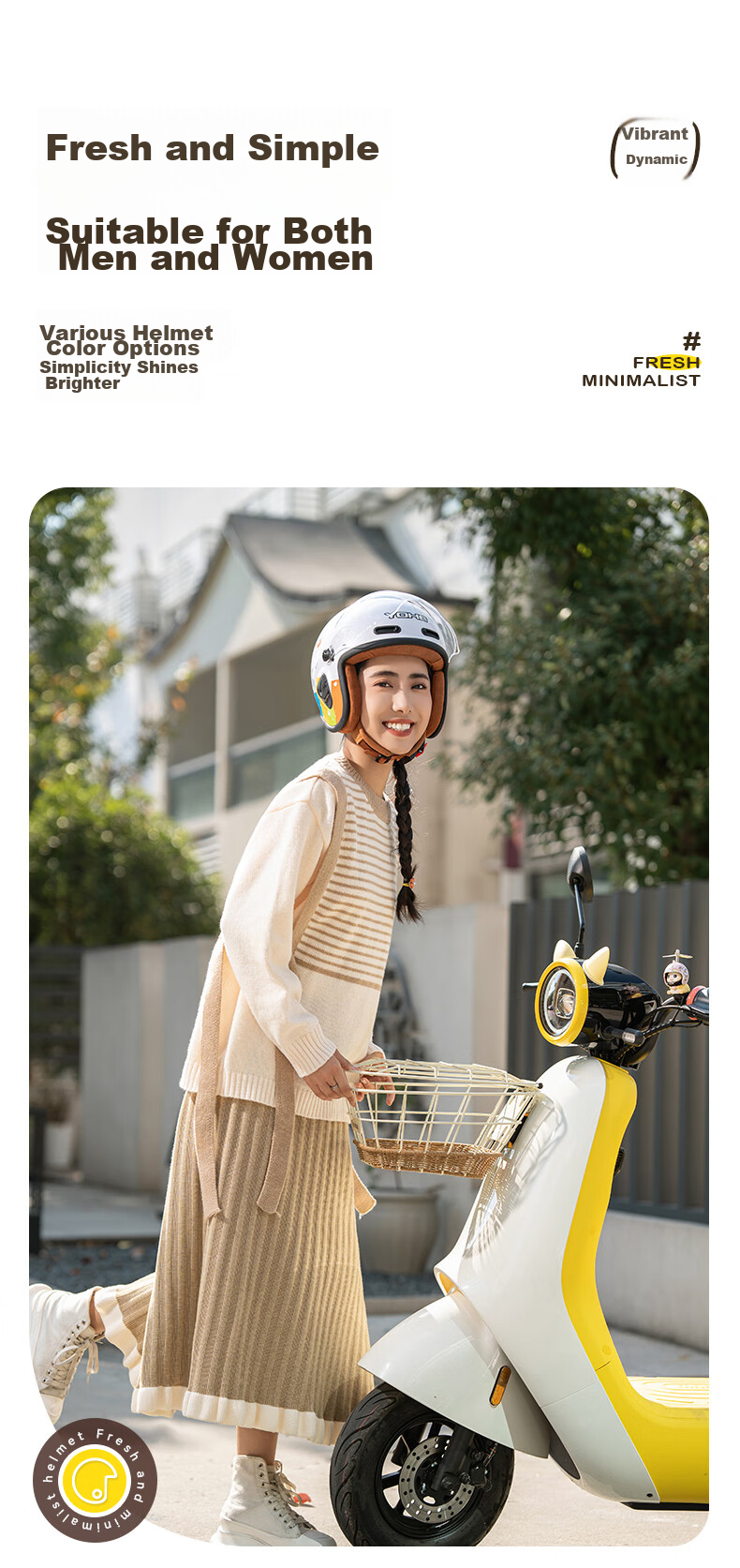 YOHE Motorcycle Helmet for Men And Women, Electric Scooter New National Standard 3C Certified Half Helmet Spring Riding Electric Bike Safety Helmet Y50 Short Visor 14