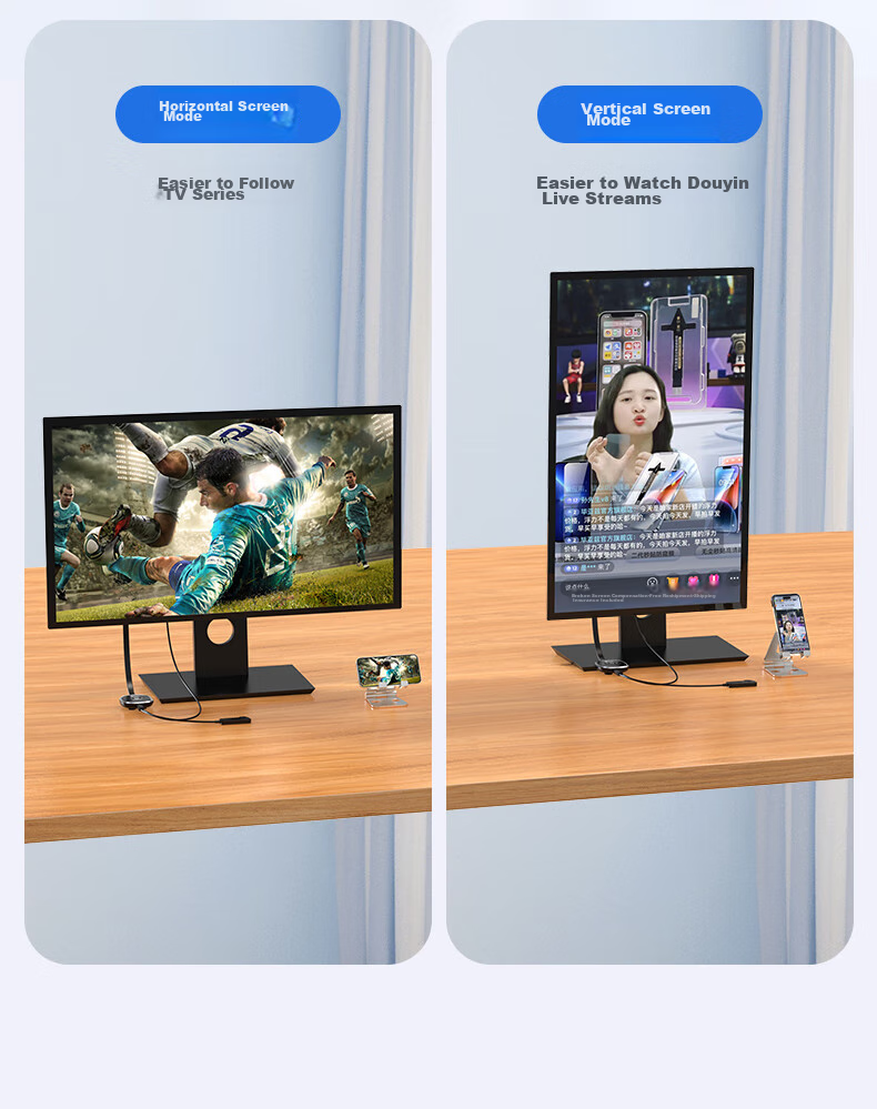 BIAZE Wireless Screen Mirroring Device for Mobile Phones, 4K HD Decoding HDMI Audio And Video Synchronization Transmitter, Compatible with Apple, Android, Huawei Phones, Computers for Connecting to TVs, Monitors, And Projectors 14