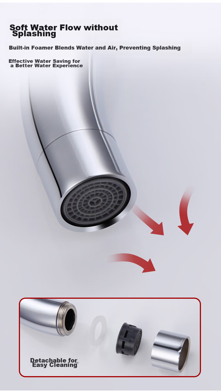 Larsd Kitchen Faucet, Sink Tap, Stainless Steel Sink Faucet, Double Temperature Hot And Cold Tap F065 8