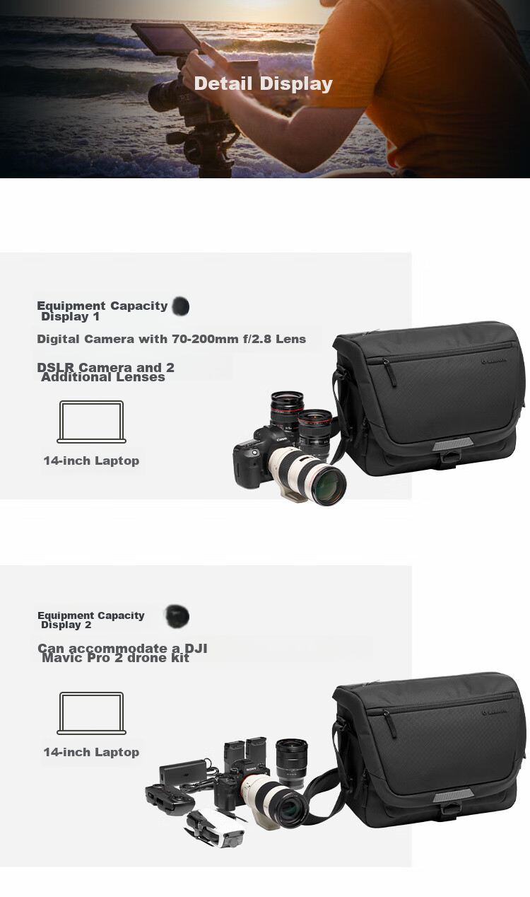 Manfrotto Traveler Messenger Bag, Manfrotto Series MB MA3-M Portable DSLR And Mirrorless Camera Shoulder Bag 6