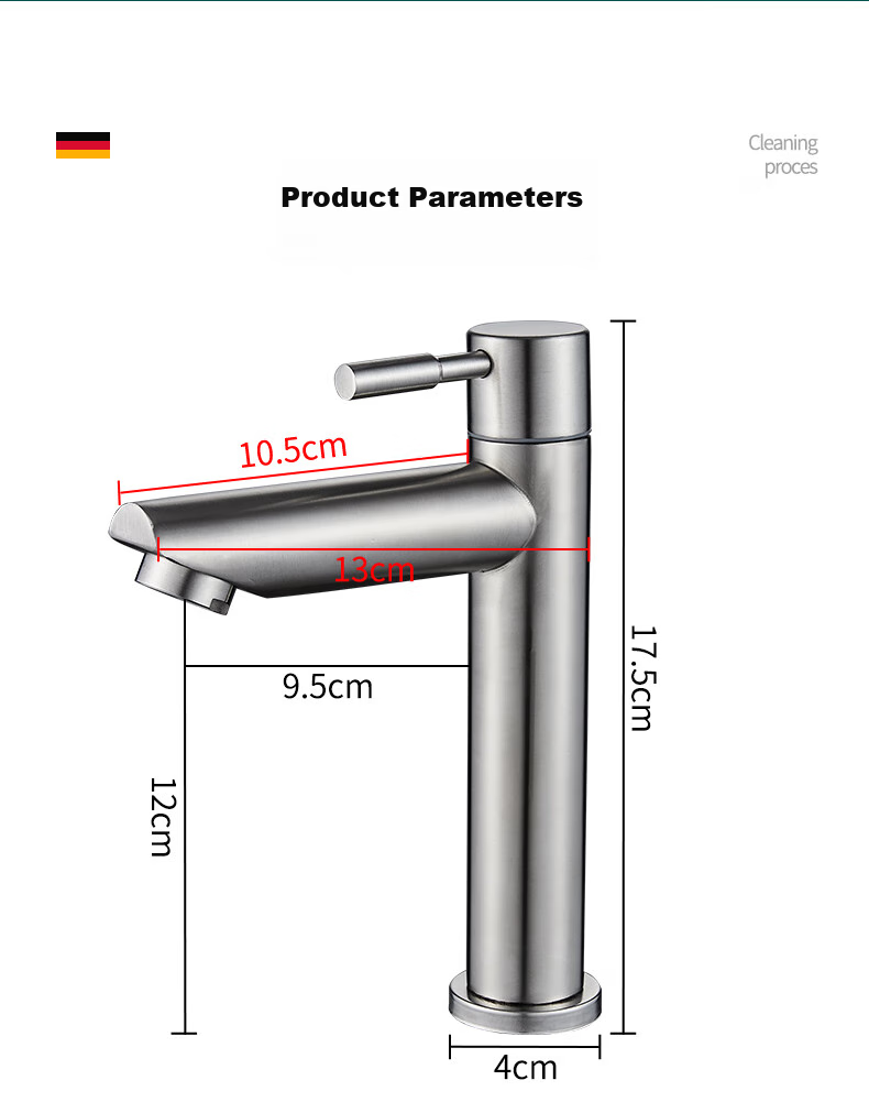 BSITN Above Counter Basin Faucet Hot and Cold Mixer Tap Bathroom Vanity Elevated Faucet BM001 15
