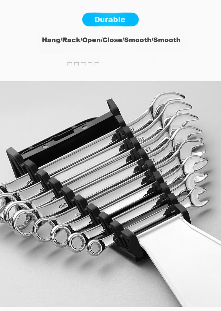 GREENER Wrench Set, Household Tools, Open-End And Box-End Combination, 12 Pieces, 6mm-22mm Fixed Wrenches, Car Repair Tools 5