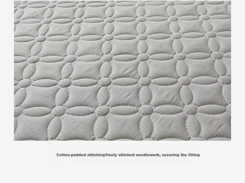 Hengyuanxiang Class A Pure Cotton Fitted Sheet, Single Piece, Single Bed, Protective Cover, Quilted Non-Slip Mattress Protector, Bed Cover, 150*200cm 30