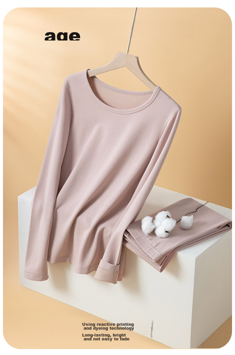 Yiershuang [Containing Cashmere And Silk] Women's Thermal Underwear Set, Cotton Base Layer Autumn Top And Pants for Wome 22