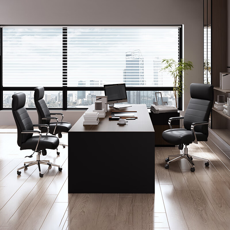 Botai Boss Chair Top-Grain Leather Reclining Office Chair Home Computer Chair Ergonomic Nap Swivel Chair 91931H