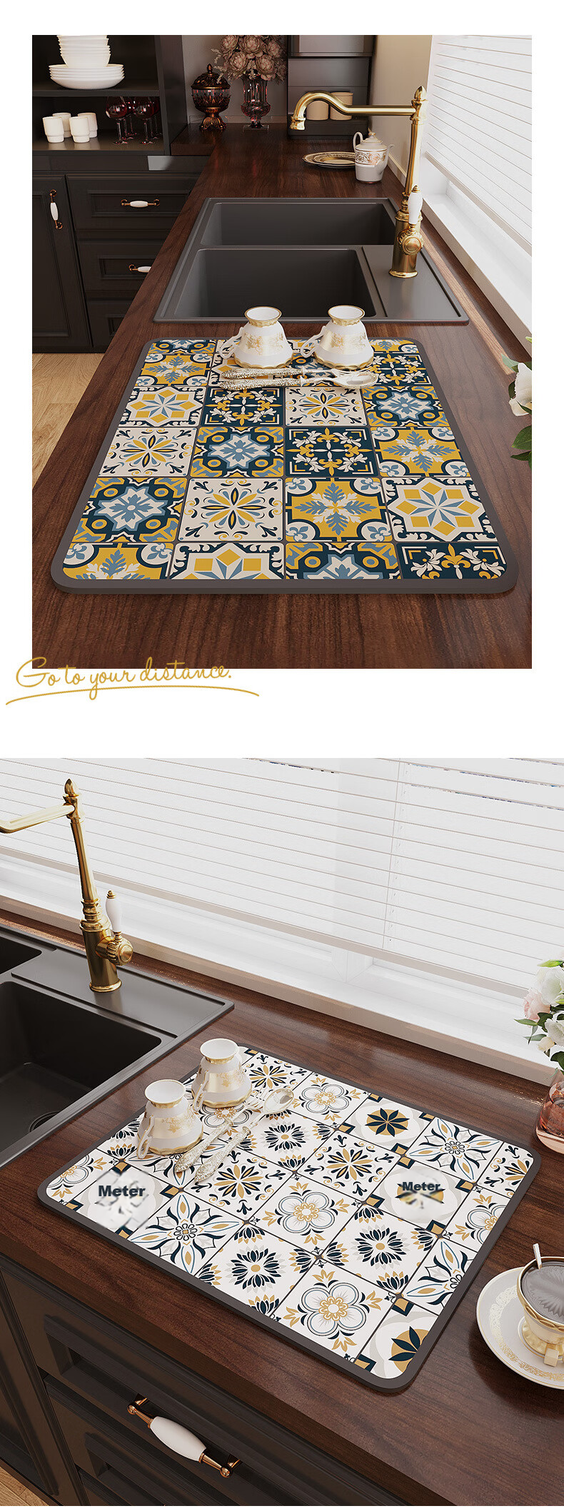 Qiqijia Kitchen Countertop Draining Mat, Table Mat, Cup And Dish Drying Pad, Tea Table Absorbent Cup Mat, Washable Heat Insulation Mat 11
