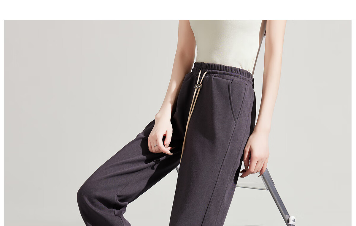 Halo Queen Women's Joggers with Elastic Waistband And Drawstring, Casual Pants for Spring And Autumn, Loose-Fitting Slimming Sweatpants H13QR1953 28