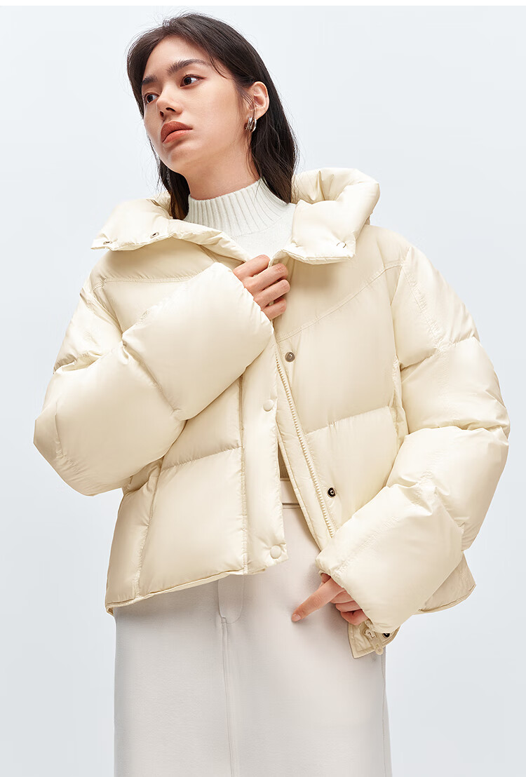 Taipingniao Women's down Jacket with Hood, Puffer Winter Warm Coat, Pink Short Style, XS 32