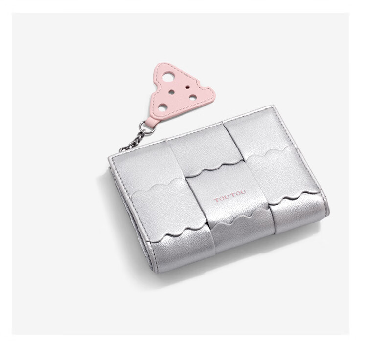 Toutou Coin Purse, Woven Storage Card Holder, Multi-Card Slots, Large Bill Clip, Silver Clutch, Gift for Girls And Best Friends, Travel And Birthday Present 20
