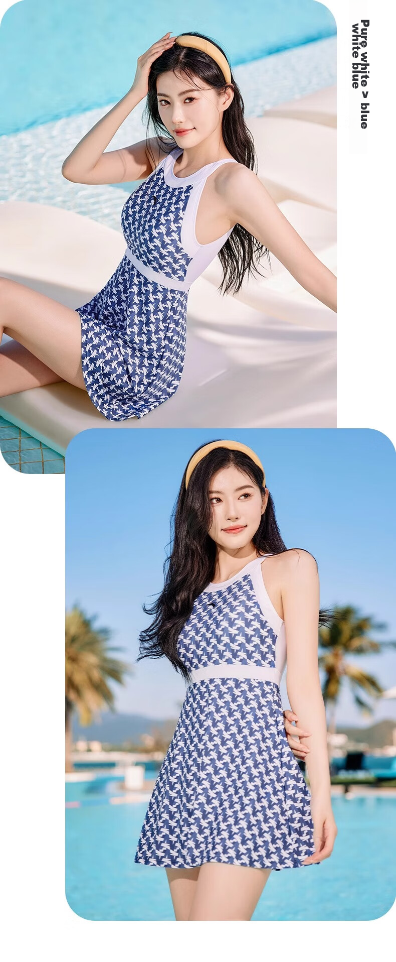 ANTA Slim Waist Swimsuit for Curvy Girls, 2026 New Style Hot Spring One-Piece Dress, Conservative Plus Size Swimwear, Black 2XL 12