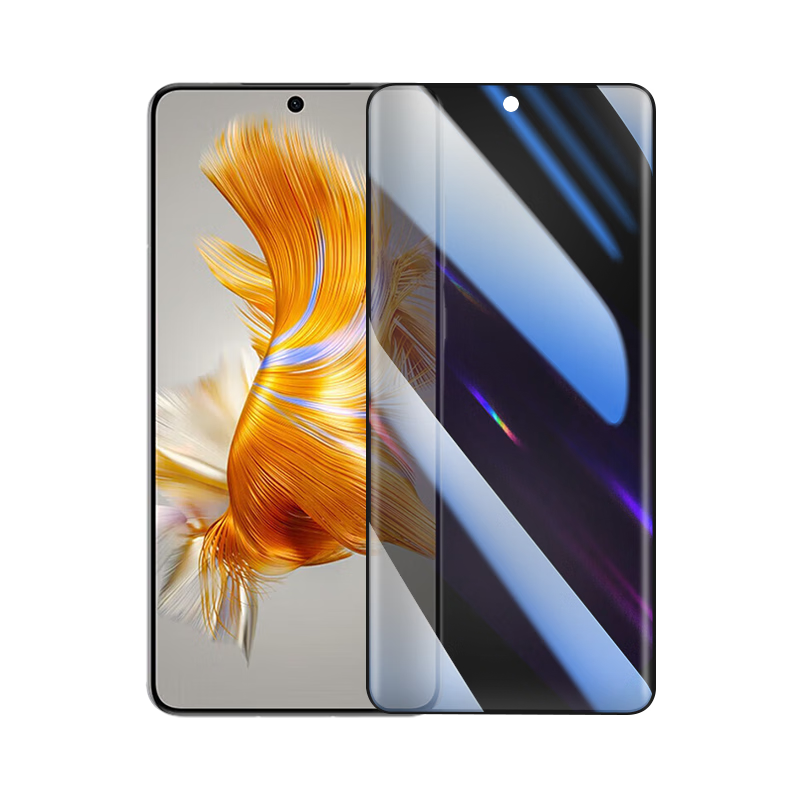 LLUNC [2-Pack] Privacy Screen Protector for Huawei Mate50, Tempered Glass Film for Huawei Mate50, Anti-Peeping, Shatterproof, Anti-Fingerprint, Full Coverage Privacy Protection Film