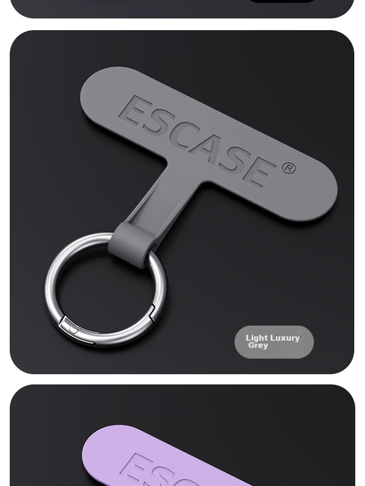 ESCASE Phone Lanyard Clip, Fixed Card Holder, Phone Case Clip, TPU Patch, Chain Connector Pad, Hanging Ring, Anti-Loss Device, PT-M03Pro Pink 12
