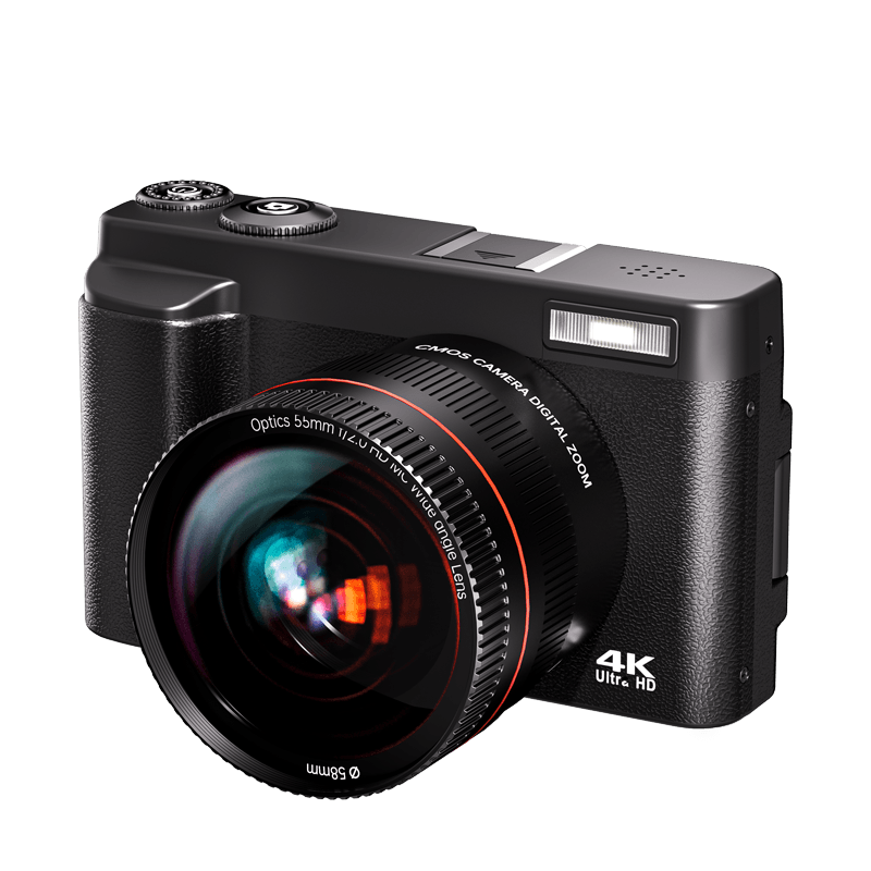 SONGDIAN Digital Camera, Replaces CCD, Entry-Level Point And Shoot Mirrorless Vlog Video Camera for Students, Selfie Camera DC101AF Official Standard Configuration + Wide-Angle Lens Kit, 32GB Memory