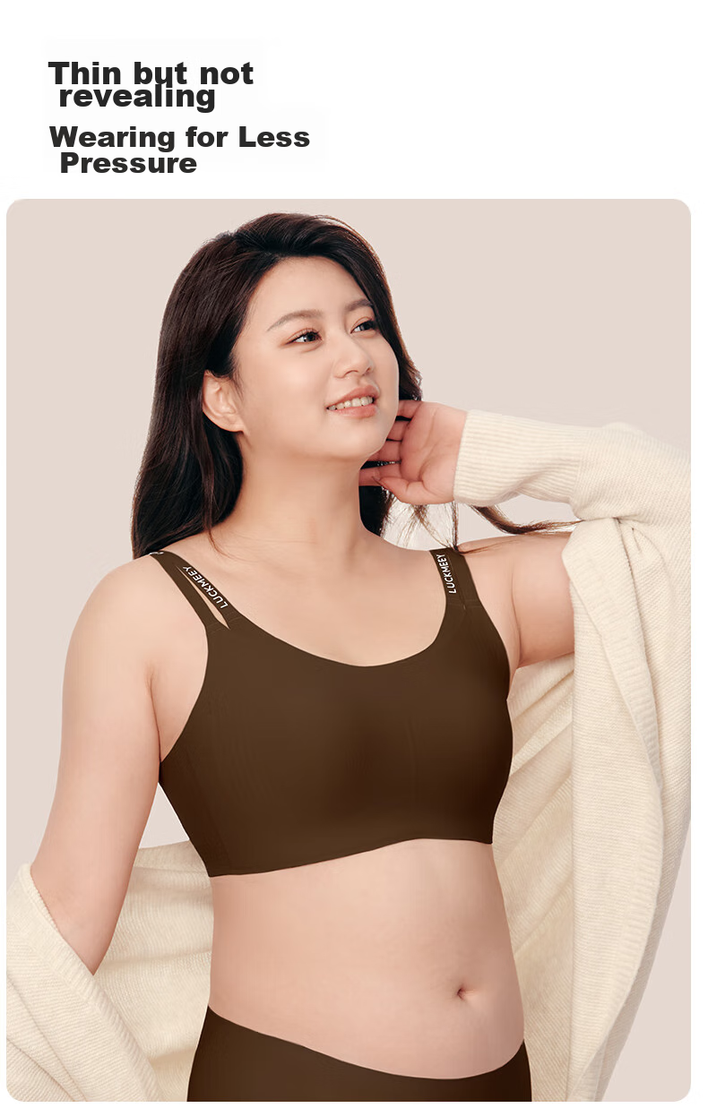 LUCKMEEY Plus Size Bra Full Coverage Large Breast Minimizer Double Shoulder Strap Rabbit Ear Bra Seamless Beautiful Back Comfortable Slimming Brassiere for Wome 6