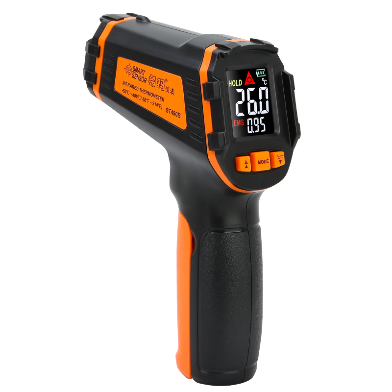 CEM ST490B Infrared Thermometer High-Definition Digital Industrial Temperature Gun Food Oil Temperature Meter