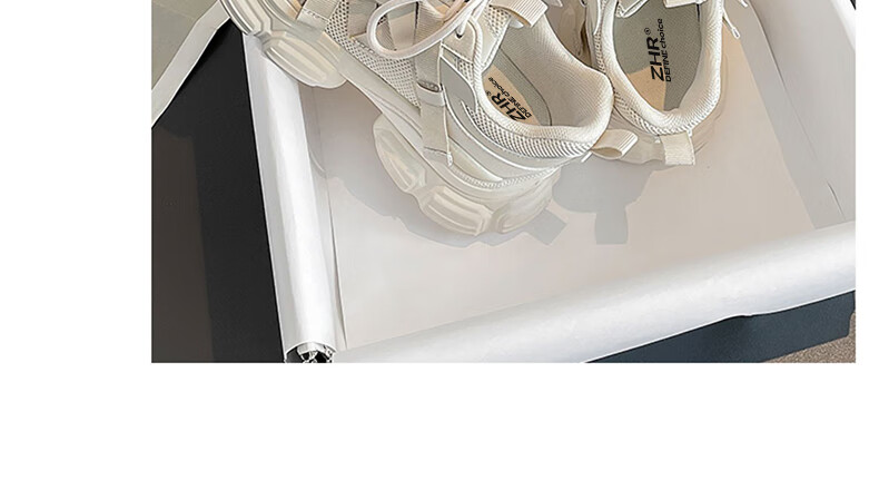 ZHR Dad Shoes for Women, Spring And Autumn Breathable Thick-Soled Heightening Casual Shoes, Fashionable Trendy Women's Shoes, G623, Dark Gray, Size 37 21