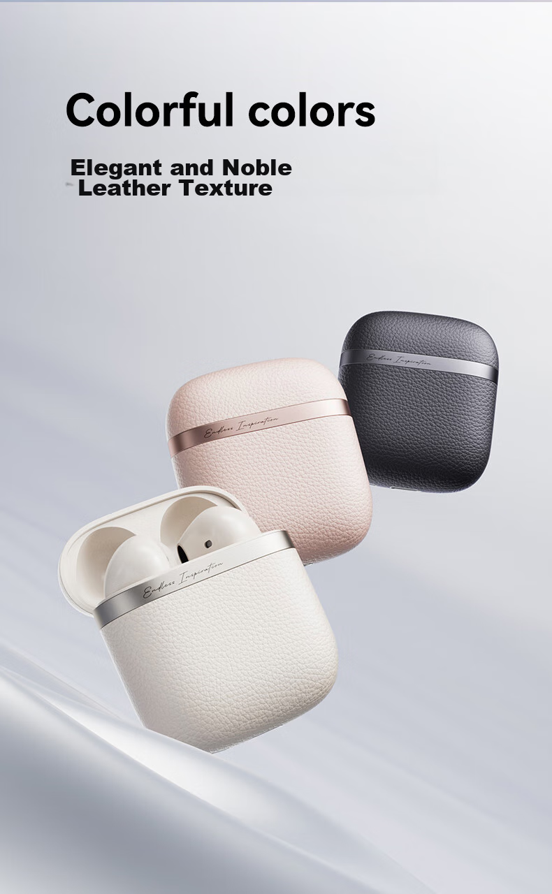 Manbuzhehuazai Evo Air Wireless Bluetooth Earphones, Semi In-Ear Style, 32-Hour Long Battery Life, Bluetooth 5.4, Mother-Of White, Compatible with Apple, Huawei, Xiaomi 17