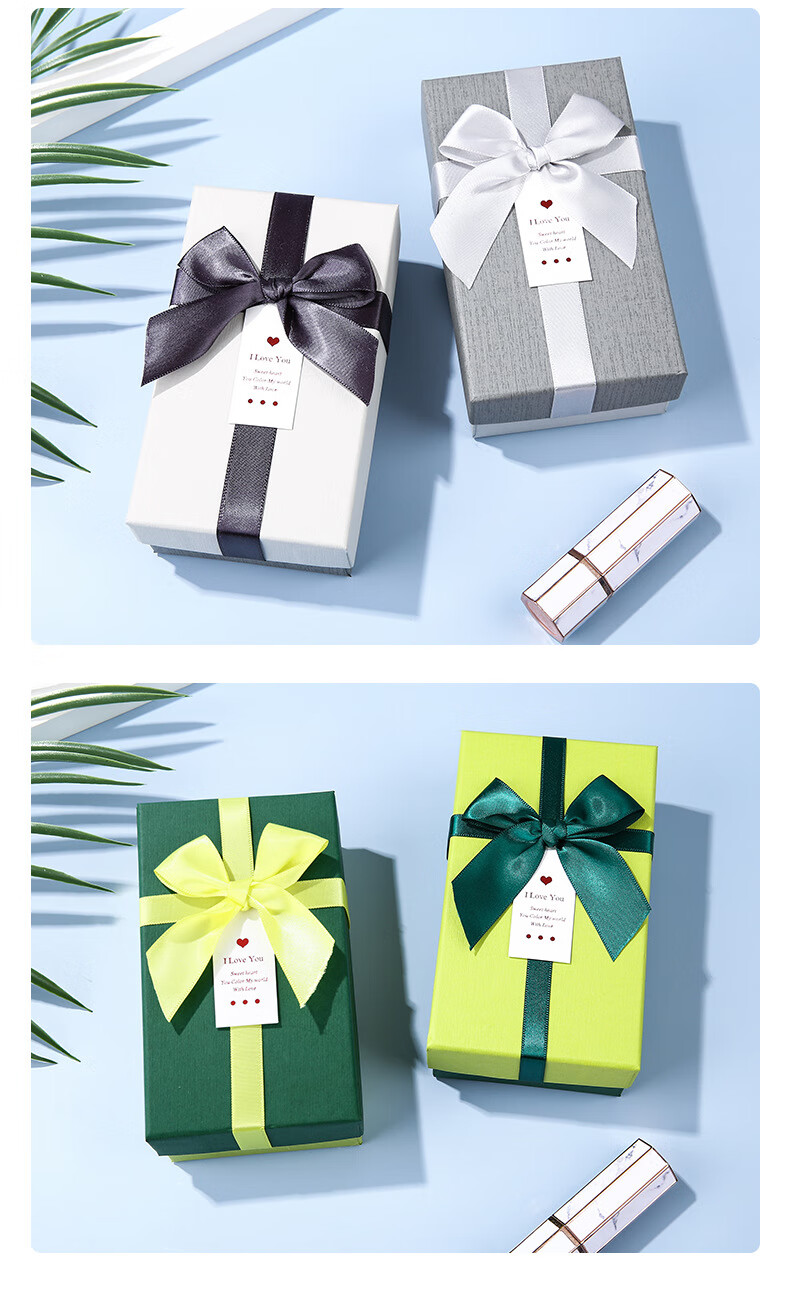Ouliwen Gift Box, Large Size, Elegant Feel, Birthday Gift, Holiday Student Stationery Storage Gift Box, Empty Box Storage Cardboard Box, 31cm*23.5cm*6cm, Blue 6