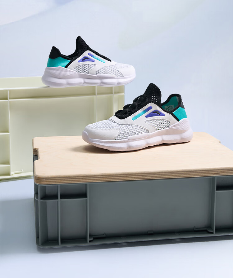 ANTA Kids Sports Shoes Girls Big Kids 2026 Summer Large Mesh Breathable Slip-On Casual Shoes A22628803 8