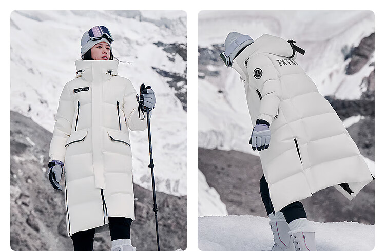 BOSIDENG [Guan Aideng Style] Extreme Cold Goose down Jacket for Men And Women, Couples Matching Long Hooded Warm Coat 45