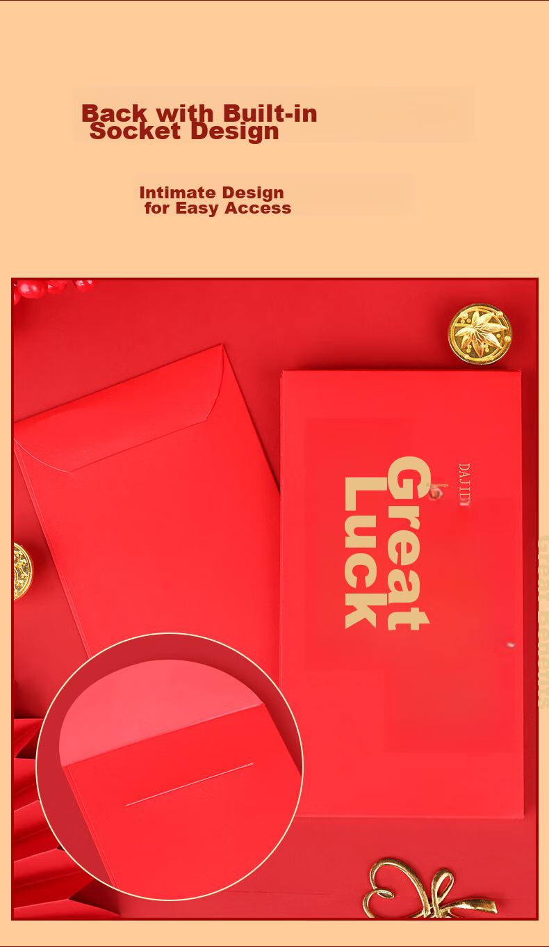 Touch Fish Thousand Yuan Red Envelopes, Pack of 10, New Year 2026 Horse Year Spring Festival Lucky Money Envelopes for New Year Greetings, Wedding, Birthday, First Birthday, Business Opening, Employee Benefits, Gift-Giving, Auspicious And Prosperous 3