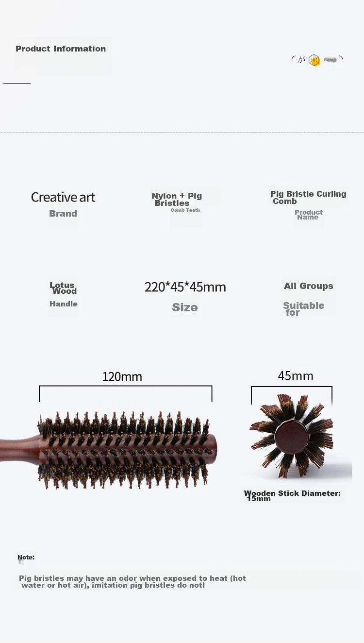 Creative Art Inner Curling Iron for Men And Women, Straight Hair Styling Brush, Curling Tool, Inner Curling Device, Student Dormitory And Salon Special Use 6