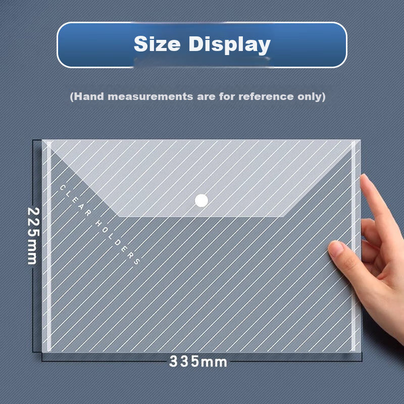 Xinshida File Folders, A4 Size, Thickened, 30-Pack, Button Closure, Durable, Transparent Cover, Large Capacity, for Home Office, Student Study, Document Organization, Stationery Supplies 9
