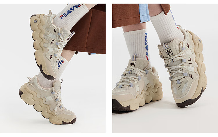 FILA Panini Official Women's Retro Sports Basketball Casual Chunky Dad Sneakers Autumn Shoes 16