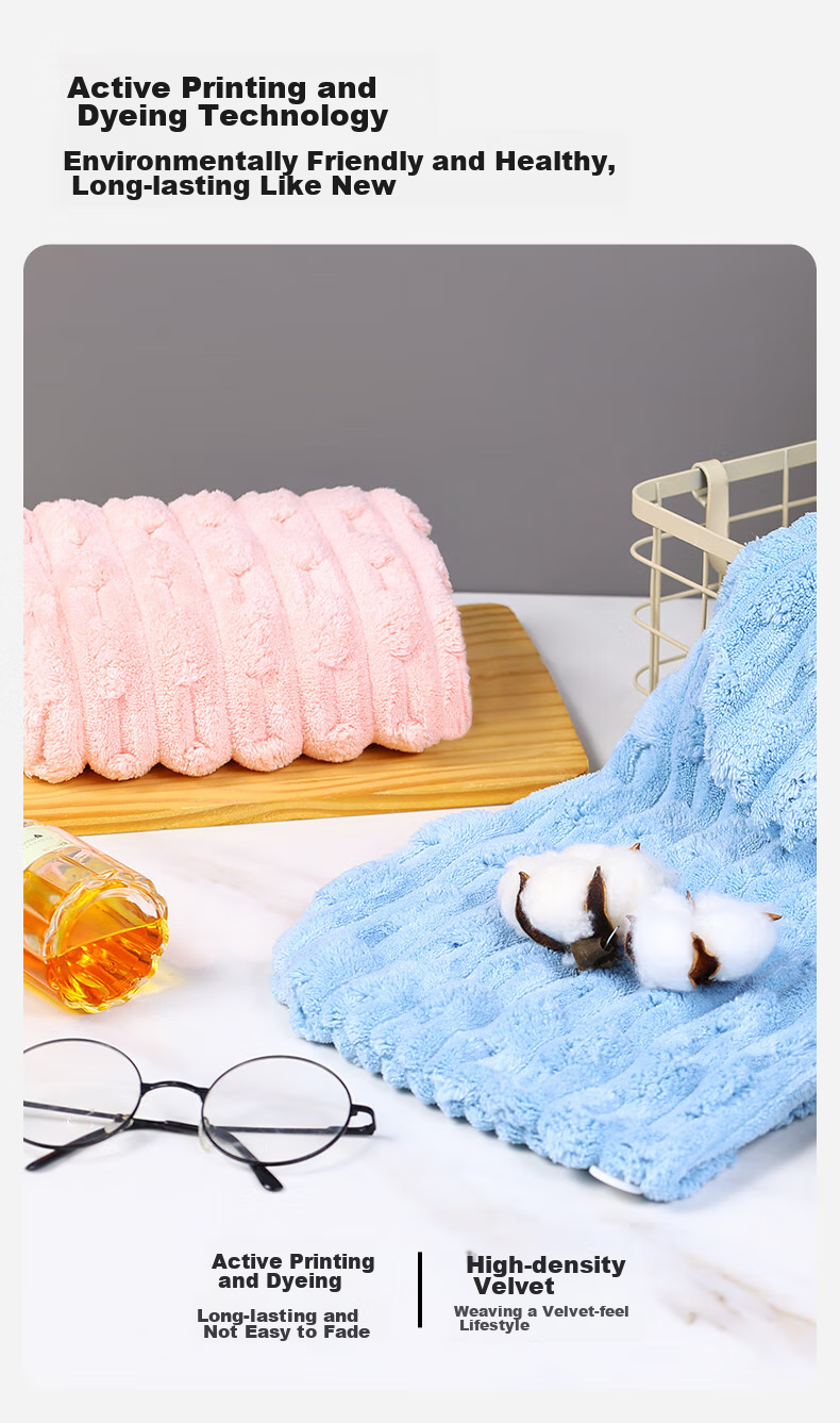 MINISO Women's Super Absorbent Quick-Dry Hair Band 7A Grade Antibacterial 2026 New Extra Large Thickened Turban Hair Band Blue White 12